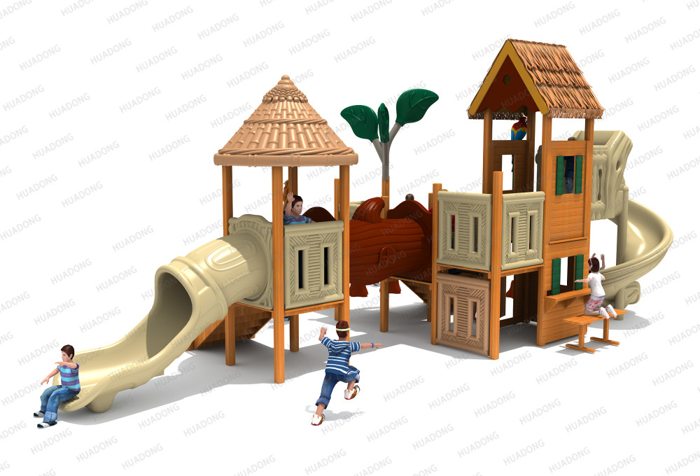 Serie de madera Equipo de tobogán para juegos al aire libre HD-MZY006-19359