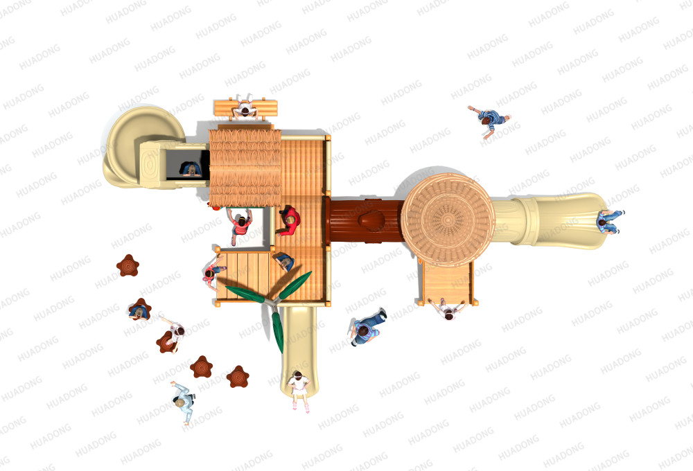 Serie de madera Equipo de tobogán para juegos al aire libre HD-MZY006-19359