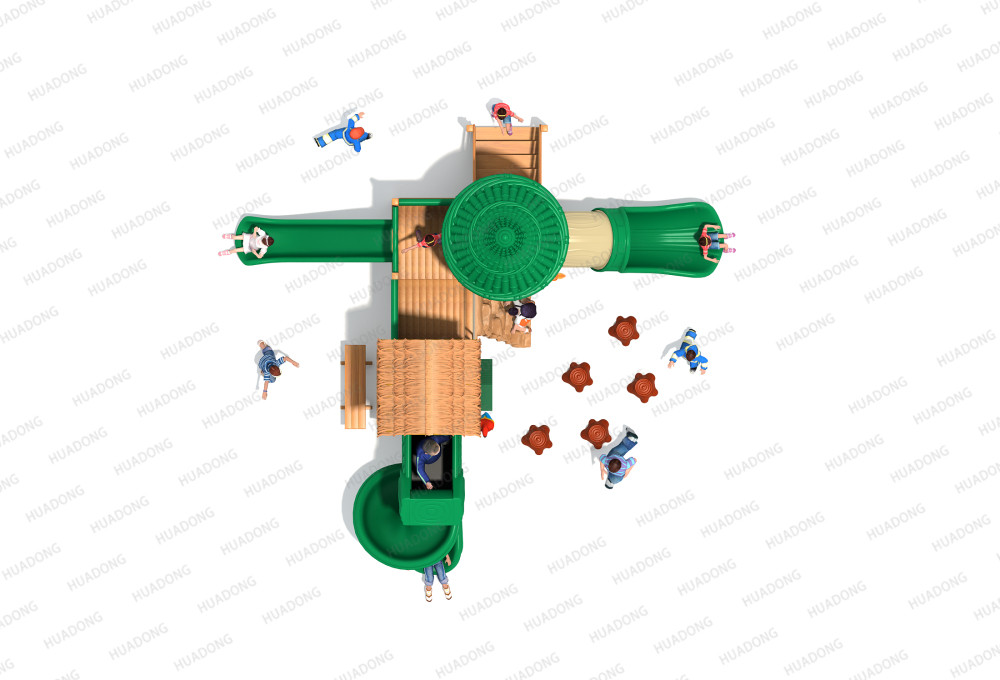 Serie de madera Equipo de tobogán para juegos al aire libre HD-MZY007-19360