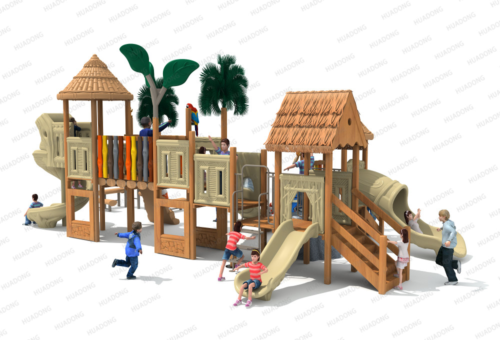 Serie de madera Equipo de tobogán para juegos al aire libre HD-MZY002-19357