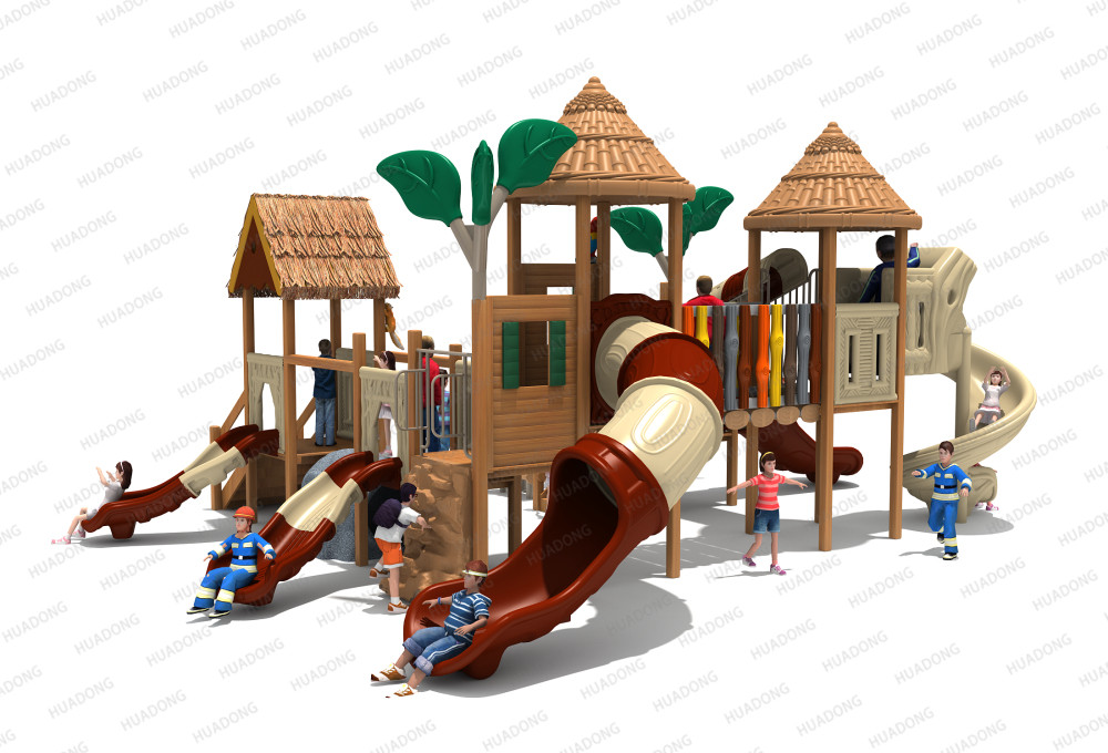 Serie de madera Equipo de tobogán para juegos al aire libre HD-MZY003-19358