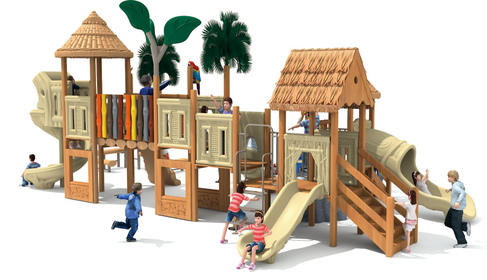 Parque infantil de madera Bamboo Garden Landscape Park Series HD-MZY002-21388