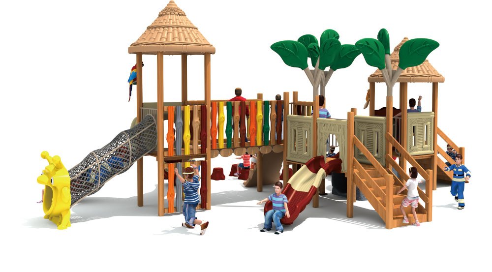 Parque infantil de madera Bamboo Garden Landscape Park Serie HD-MZY008-21390