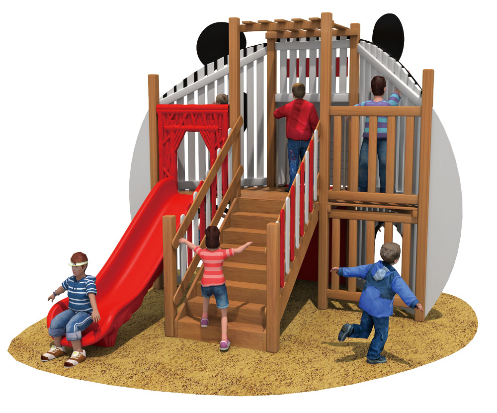 Parque infantil de madera Parque de atracciones Panda HD-QXM021-21340