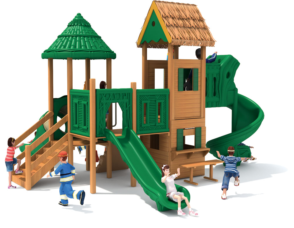Parque infantil de madera Bamboo Garden Landscape Park Serie HD-MZY007-21390