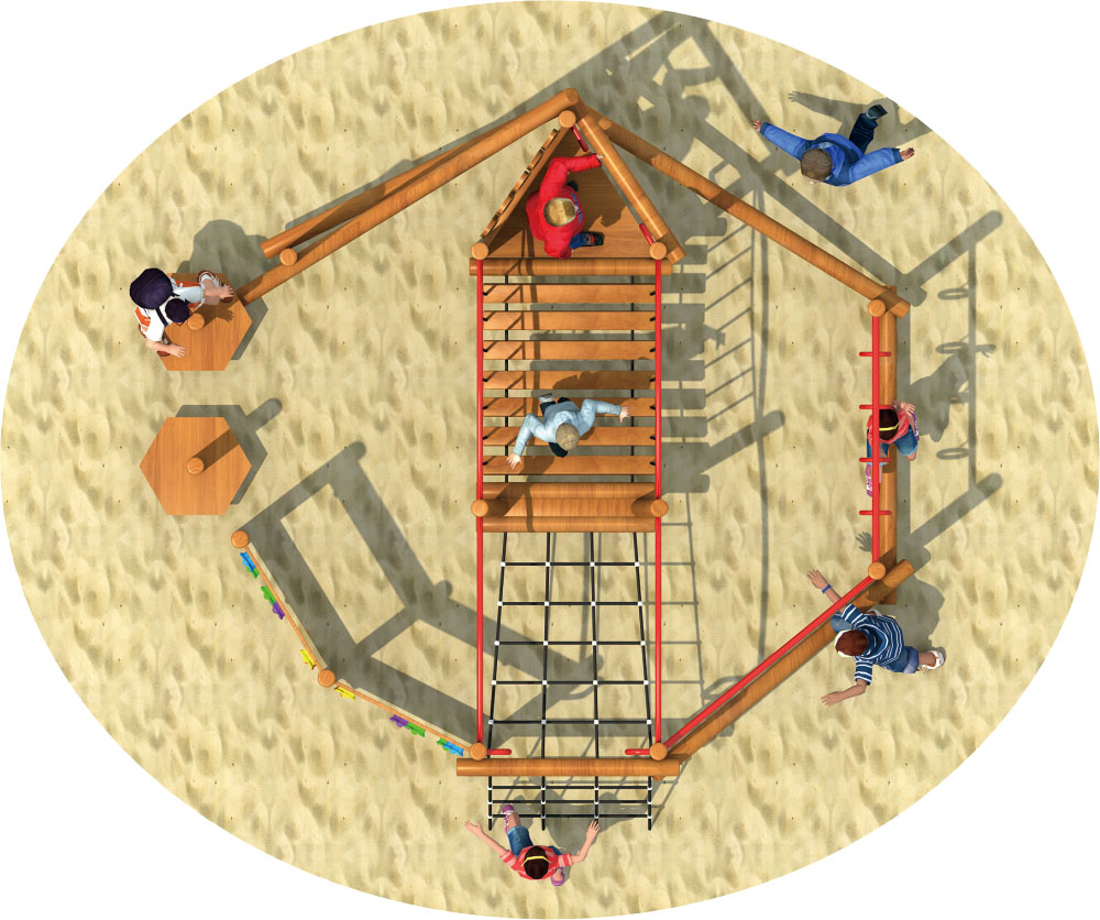 Parque infantil de madera Serie de equipos de expansión de madera HD-MTZ025-21397