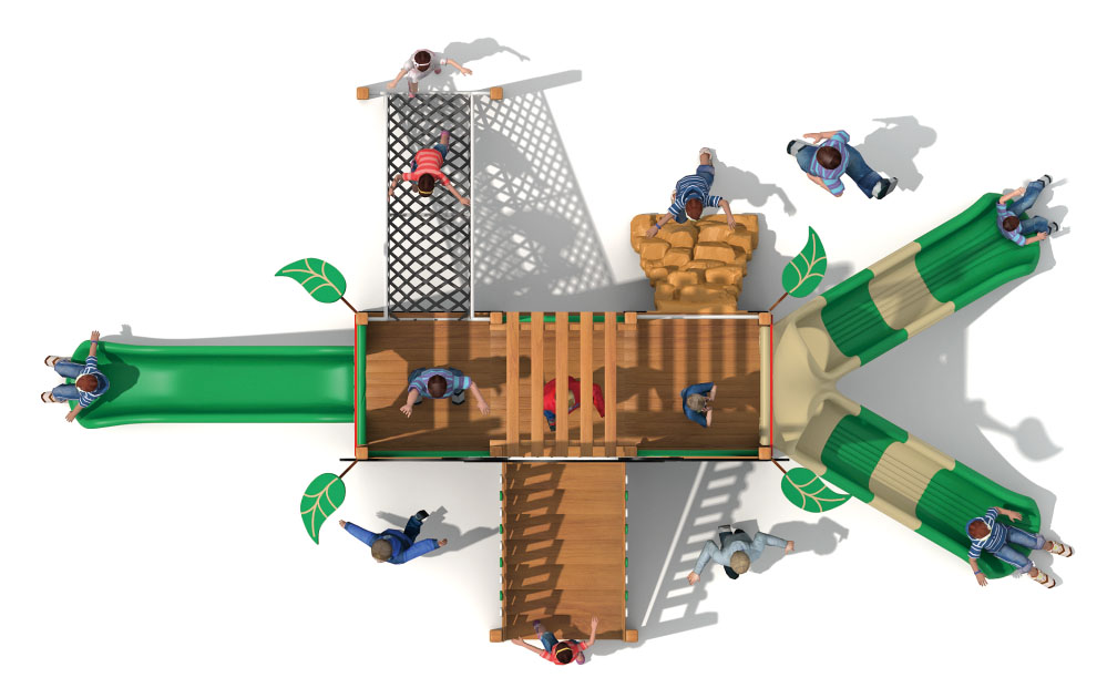 Parque infantil de madera Parque de atracciones Panda HD-QXM017-21339